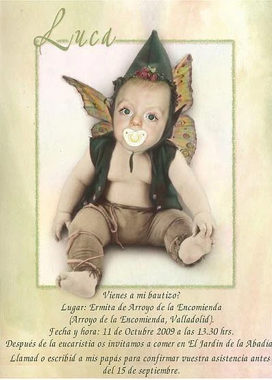 Invitación personalizada para el Bautizo de Luca