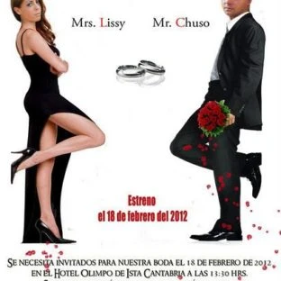 Invitación de Boda cartel de pelicula Sr. y Sra. Smith