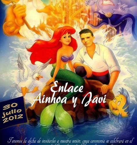 Invitaciones de Boda portada pelicula de disney