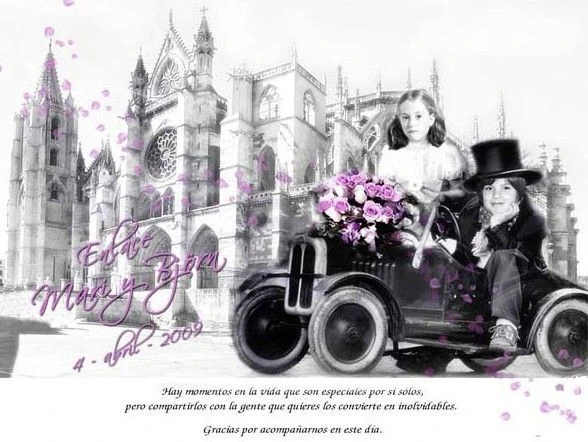 Tarjeta de boda original