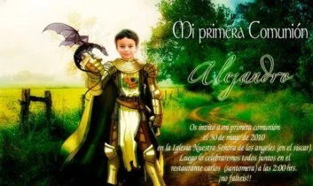 Invitación de Primera Comunión Fantasía