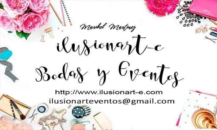 Diseño de tarjeta de visita: Ilusionart-e eventos