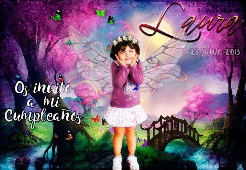 invitación de cumpleaños personalizada con foto