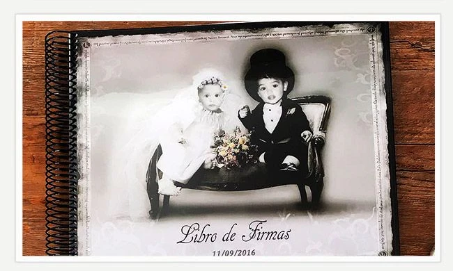 Libro de firmas para bodas personalizado